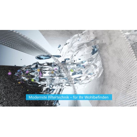 Visualisierung moderner Filtertechnik zur Wasserreinigung.